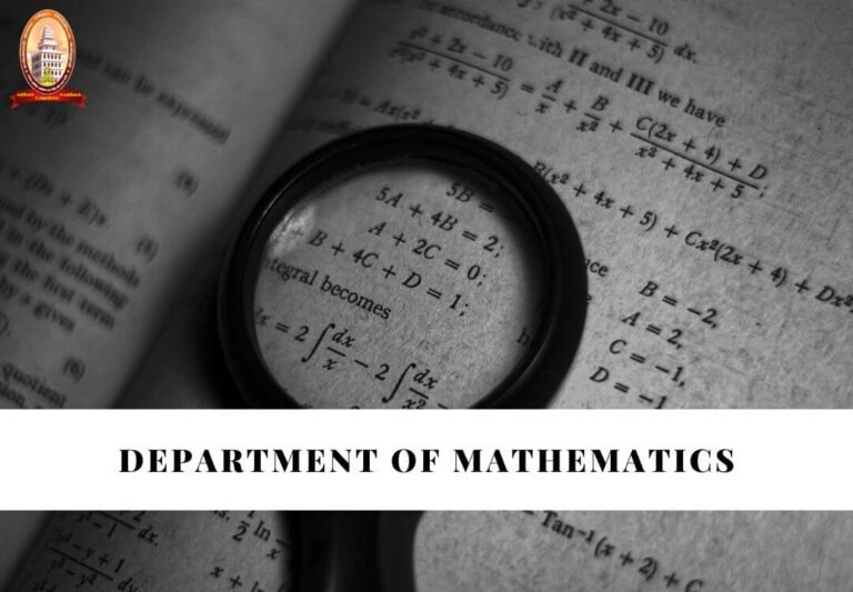 Department Of Mathematics – SANGHAMAM COLLEGE OF ARTS AND SCIENCE